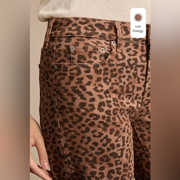 Lucky Brand-Legend Baggy Leopard Print Cotton Jeans - Picture 5 of 8